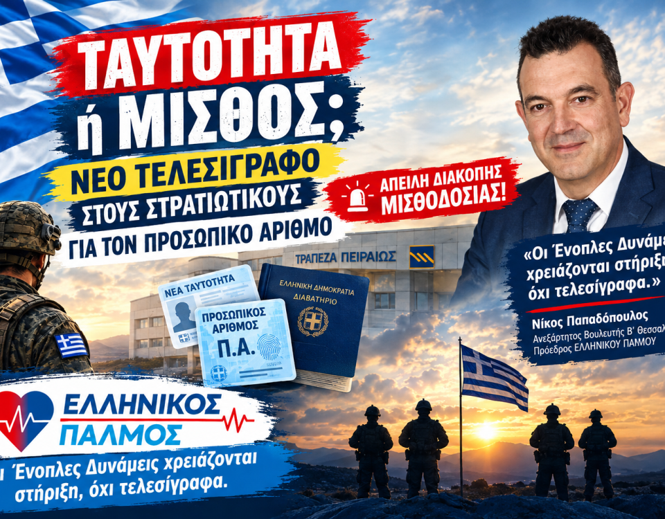 Ταυτότητα ή μισθός; Τελεσίγραφο για τον Προσωπικό Αριθμό. 8 Αφίσα Οριζόντια